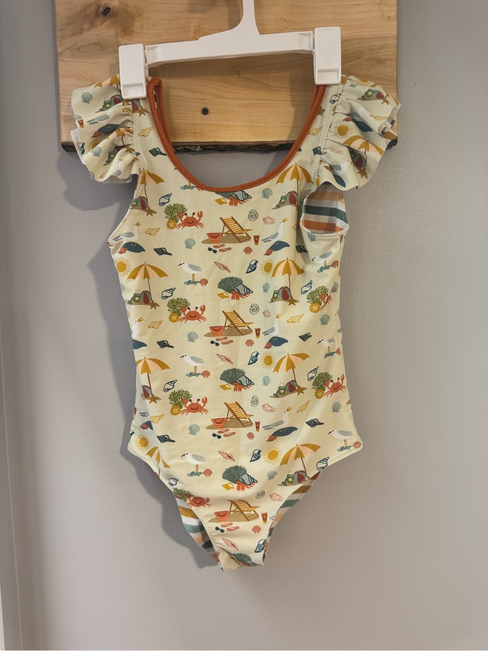 Emerson and Friends REVERSIBLE swim, one piece, size 8-10